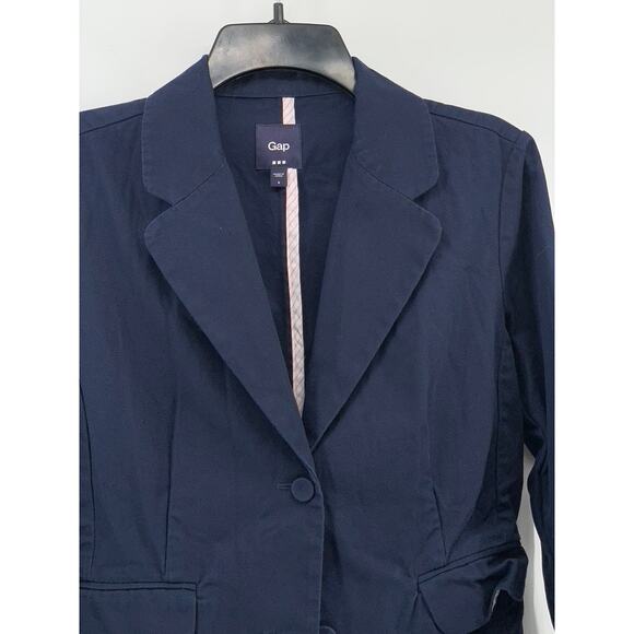 GAP Women's Navy Two Button Notch Collar Long Sleeve Academy Blazer SZ 6 - Picture 5 of 9